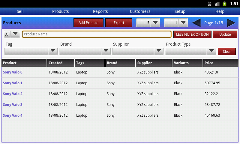 Bonrix RetailDesk products display