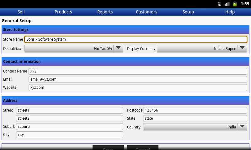 Bonrix RetailDesk general setup