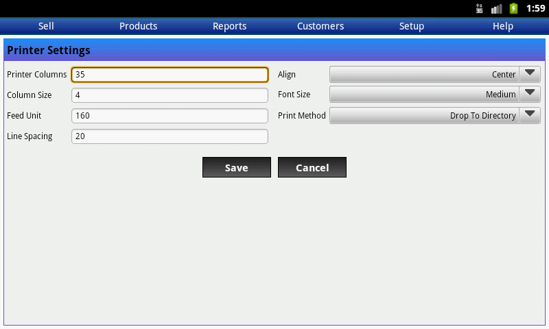 Bonrix RetailDesk printout setting